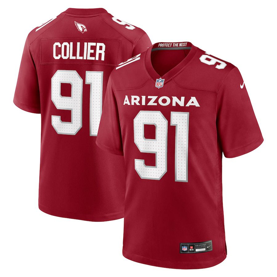 Men Arizona Cardinals #91 L.J. Collier Nike Cardinal Game Player NFL Jersey